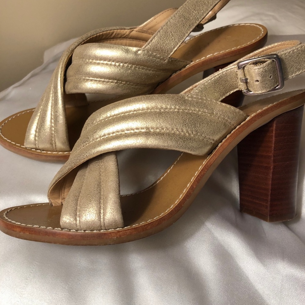 JCrew Women’s Gold heels size 7
